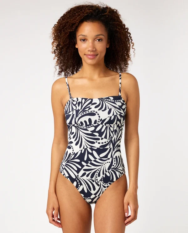 Rip Curl Afterglow Bandeau Badpak Met Bloemen shopping pas cher 1