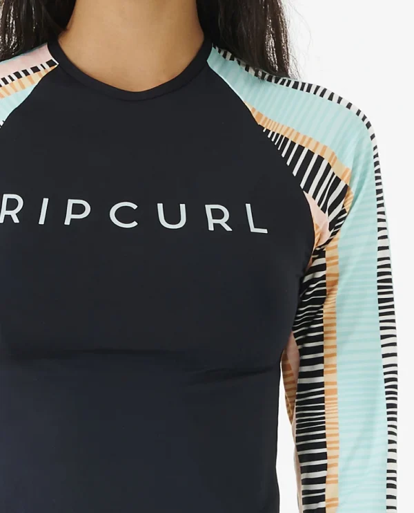 marque pas cher en ligne Rip Curl Ripple Effect UPF UV T-shirt Met Lange Mouwen 6