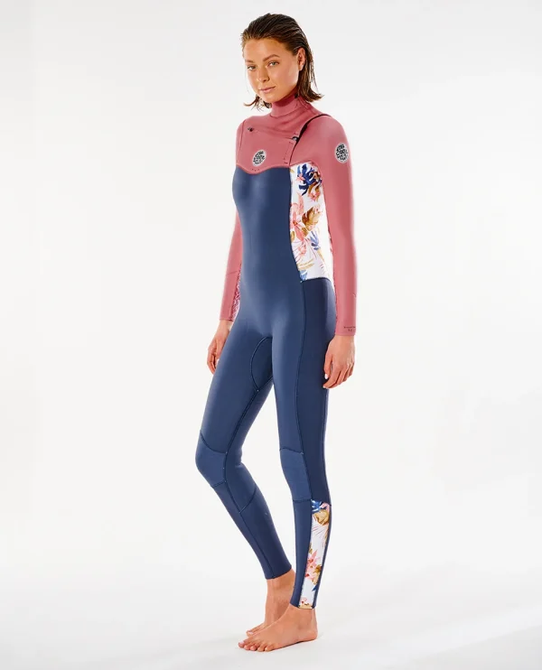 Rip Curl Women Dawn Patrol 4/3 Chest Zip Wetsuit meilleure qualité 1