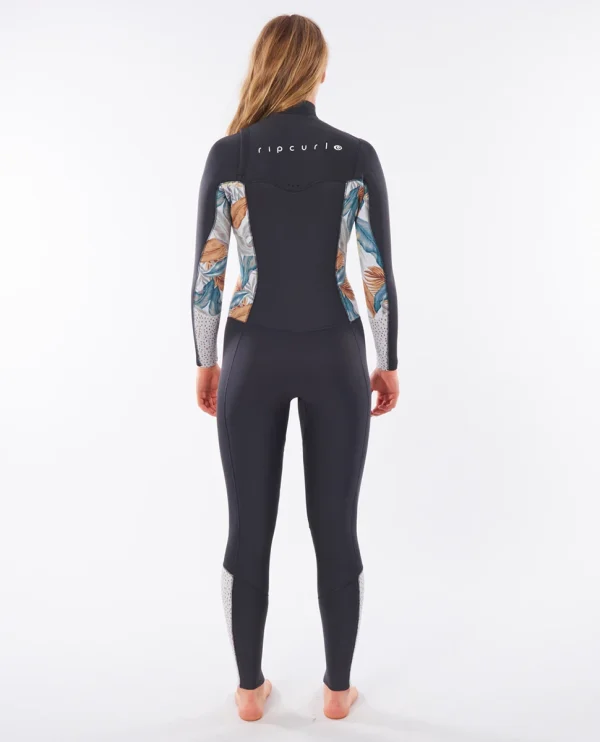 haute qualité Rip Curl Women Dawn Patrol 3/2 Chest Zip Wetsuit 3