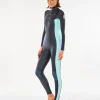 Prestation Et Rapide Rip Curl Women Dawn Patrol 4/3 Chest Zip Wetsuit 22